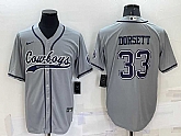 Men's Dallas Cowboys #33 Tony Dorsett Grey Stitched Cool Base Nike Baseball Jersey,baseball caps,new era cap wholesale,wholesale hats